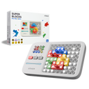 Super Blocks toy with colorful block pieces on a white background